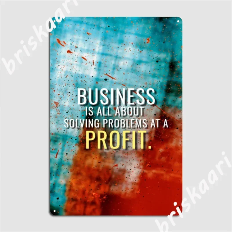 Abstract Motiv Business Is Solving Problems Metal Signs pub Design Wall Garage Decoration Tin sign Posters