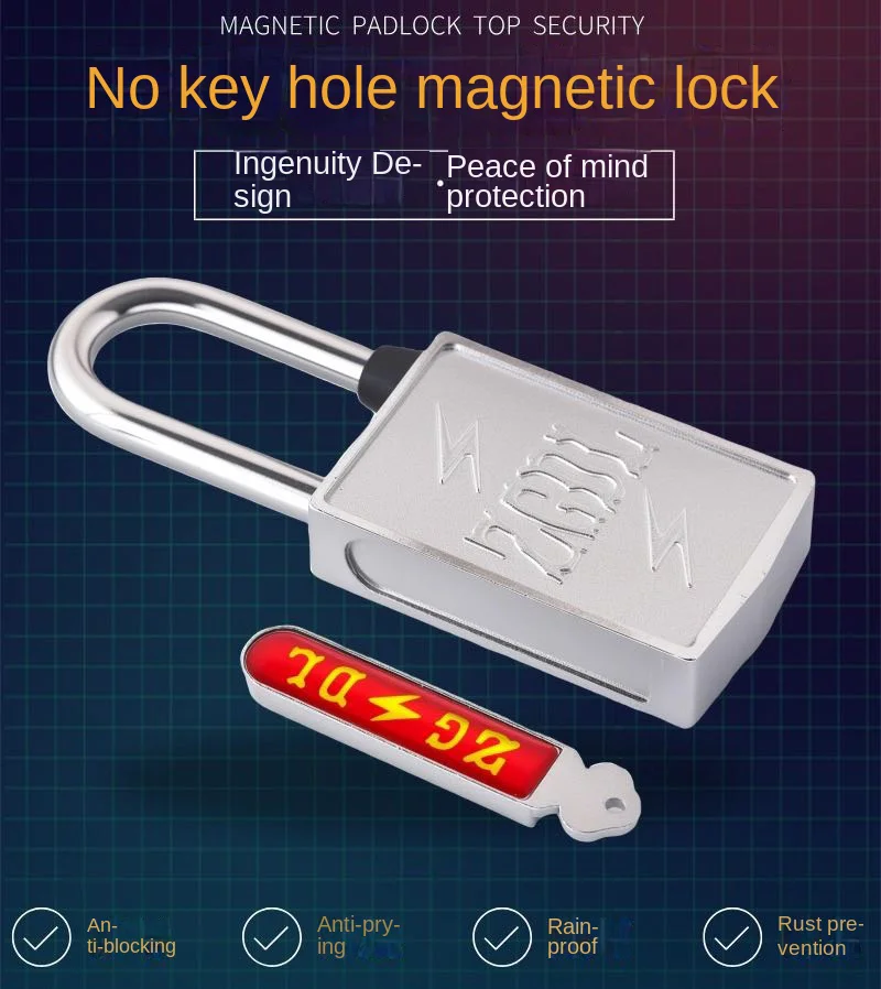 Outdoor magnetic induction password lock padlock magnetic strip lock keyless entry  community gate anti-theft pry  magnetic lock
