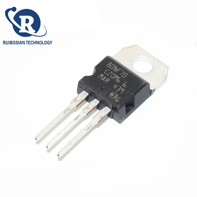 10PCS STP80NF70/ TO-220-3Pins P80NF70 TO-220 80NF70 MOSFET Field effect transistors (MOSFETs)