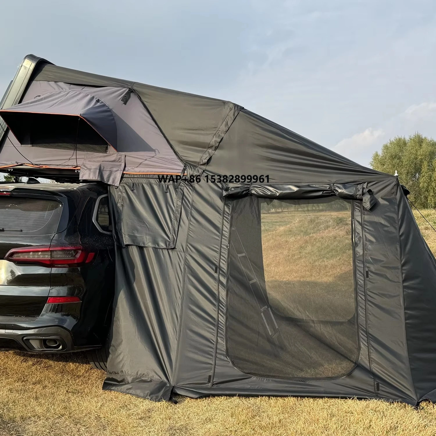 

2025 UV-Resistant Summer Canvas SUV Car Roof Top Tent with Pop-Up Design Waterproof and Hard Shell Ladder Accessory
