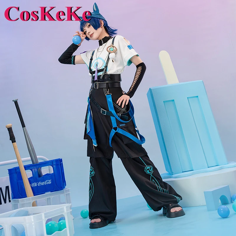 CosKeKe Wanderer/Scaramouche Cosplay Genshin Impact Costume Derivative Product Nifty Lovely Overalls Daily Wear Trendy Clothing