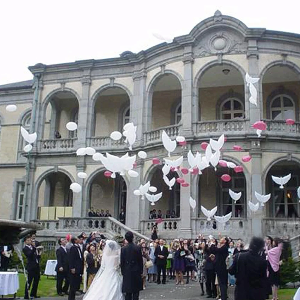 

5Pcs Peace Dove Balloons White Pigeon Foil Party Supplies Wedding Birthday Photo Backdrop Romantic Celebration Decor