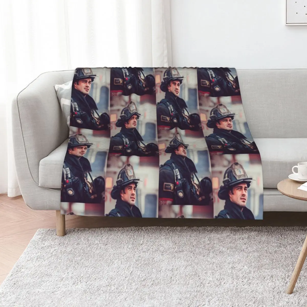 Firefighter Kelly Severide Poster Throw Blanket Thermal Decorative Sofas Personalized Gift Thins Plush Blankets