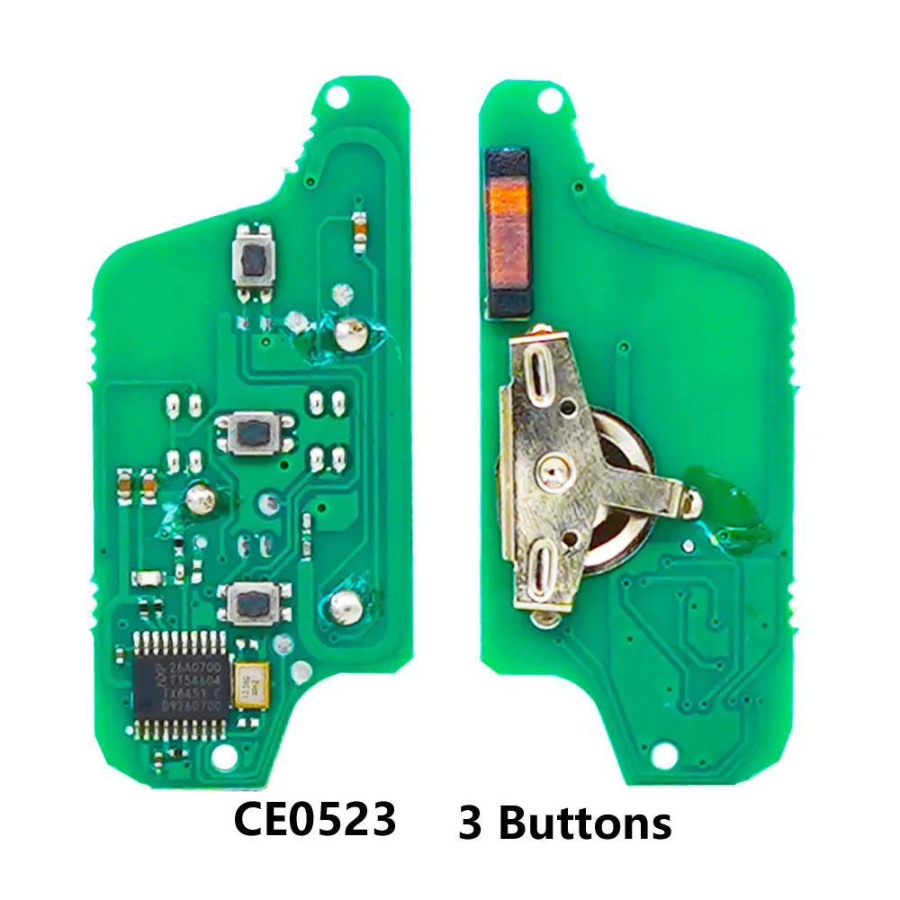 Placa de circuito electrónico XNRKEY 2/3B para llave de coche CE0536 CE0523 ID46 433Mhz ASK/FSK para Peugeot 407 307 308 607 Citroen C2 C3 C4 C5