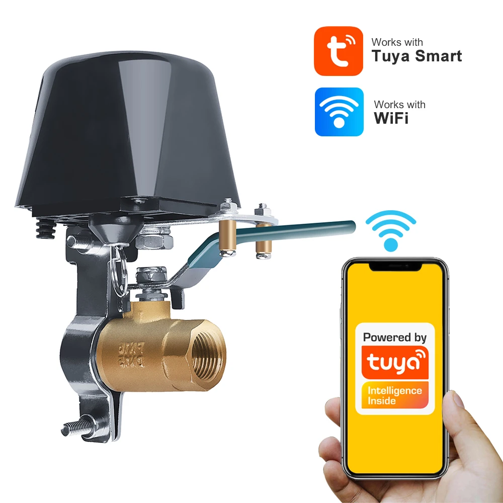 

Водяной клапан Tuya Wi-Fi, автоматический контроллер переключателя газа, поддержка Alexa Google Assistant, голосовое умное беспроводное управление, умная жизнь