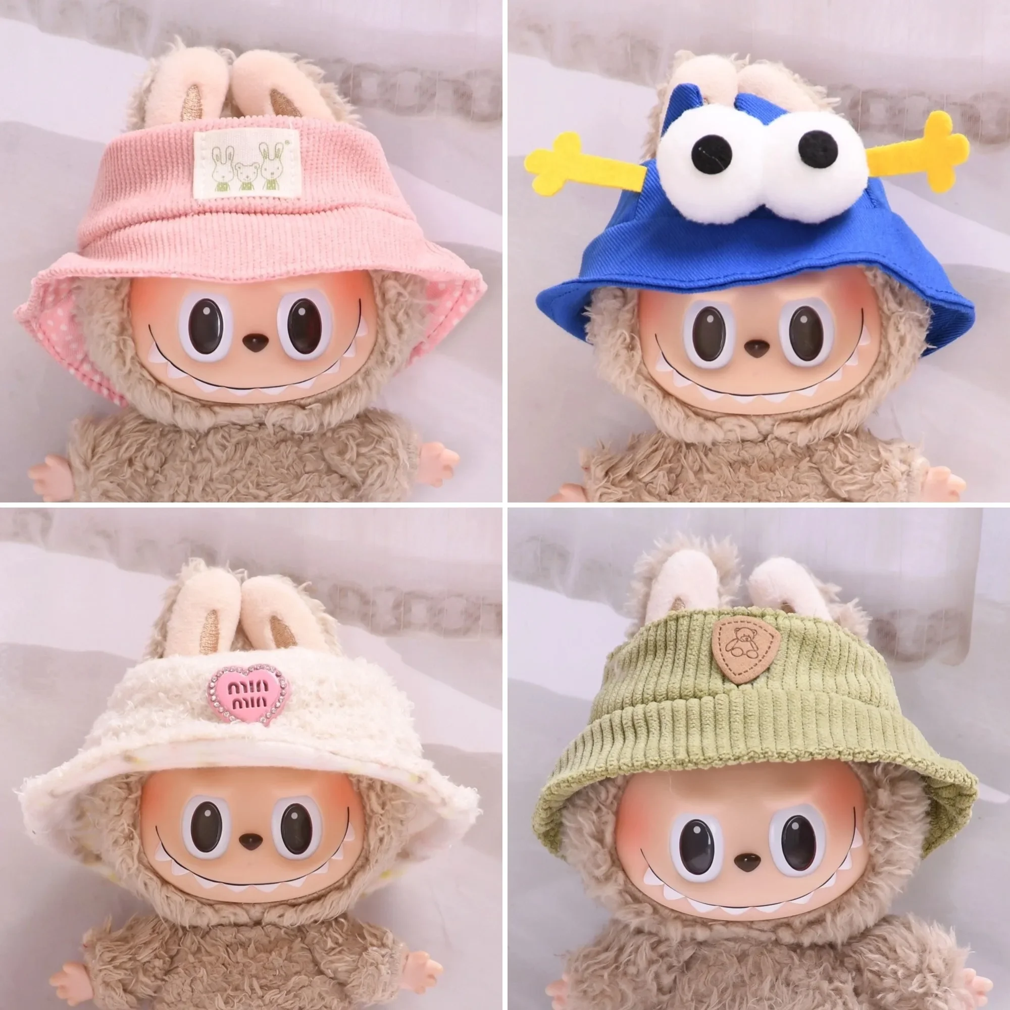 17cm Labubu Clothing Hat Set for 20cm Kpop EXO Idol Dolls Accessories Kid Toy Gift