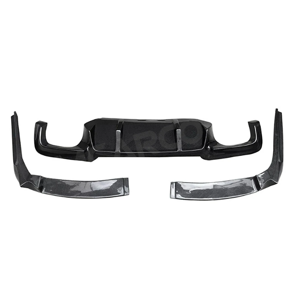 Real Carbon Fiber Car Rear Bumper Lip Diffuser With Splitters for BMW 5 Serise F10 M5 2012-2017 FRP Rear Lip Spoiler Extension