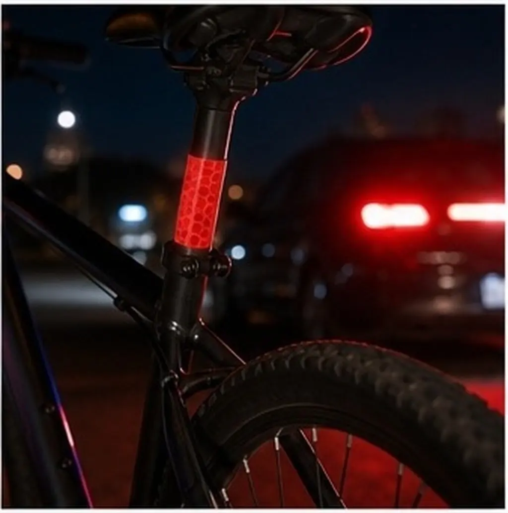 4Pcs Reflective Tape PVC Self-Adhesive Waterproof Safety Night Visibility Vehicle Warning Trucks Trailer Conspicuity