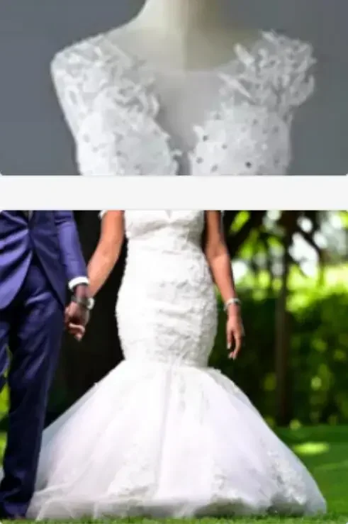 Customized Customize Elegant Sleeveless Africa Mermaid Wedding Dress Fashion Applique Lace Flower Plus Size Fish Tail Bride 2024