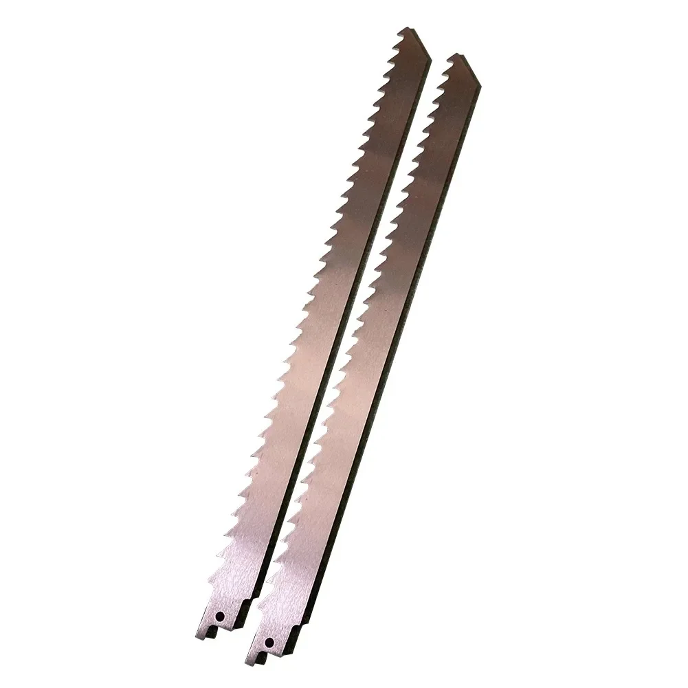 2Pcs 300mm Meat Bone Ice Cutting Reciprocating Saw Blade Stainless Steel Meat Saws Cutter For Cutting  Meat Ice Wood Metal