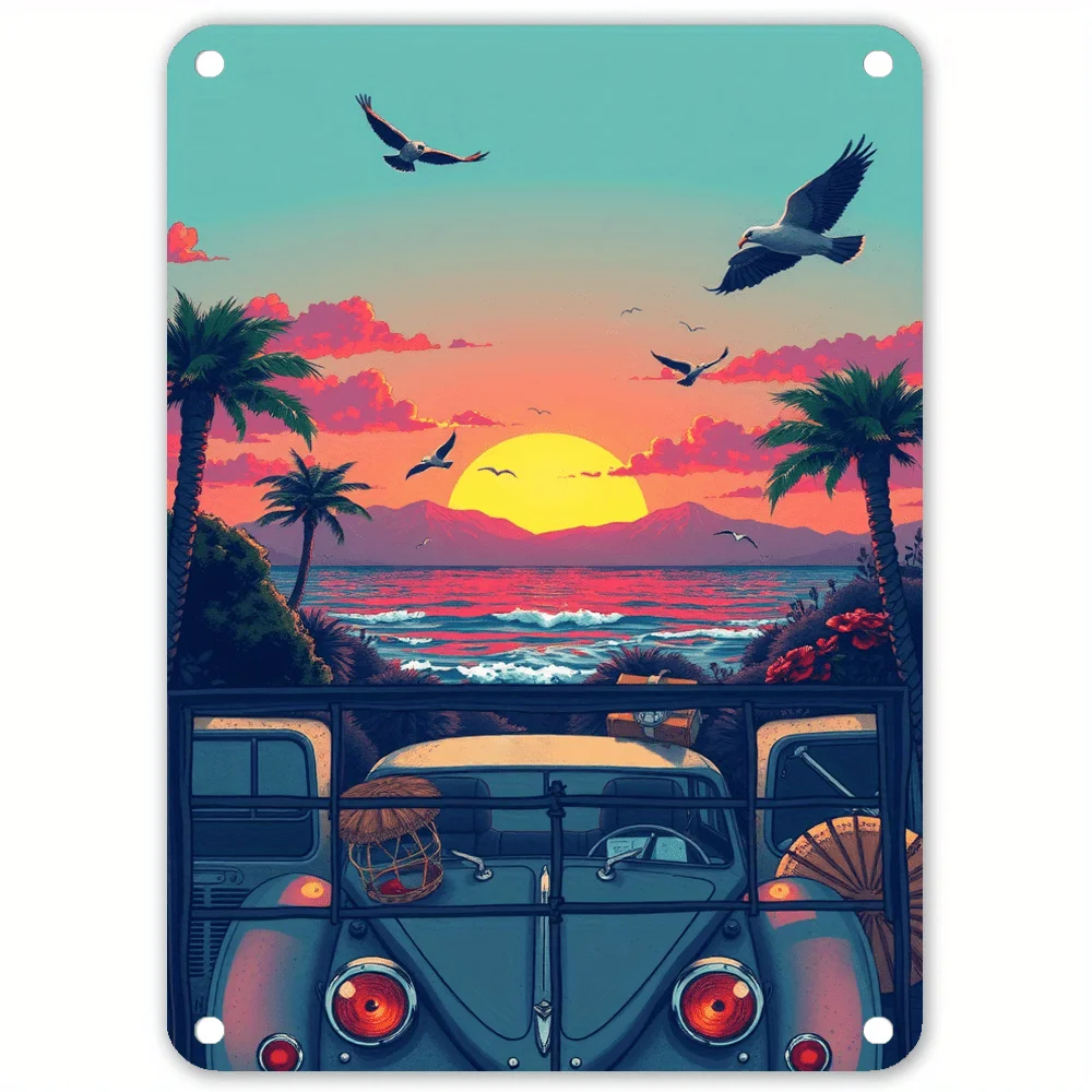 Металлический знак "Закат" — многофункциональный декор для дома