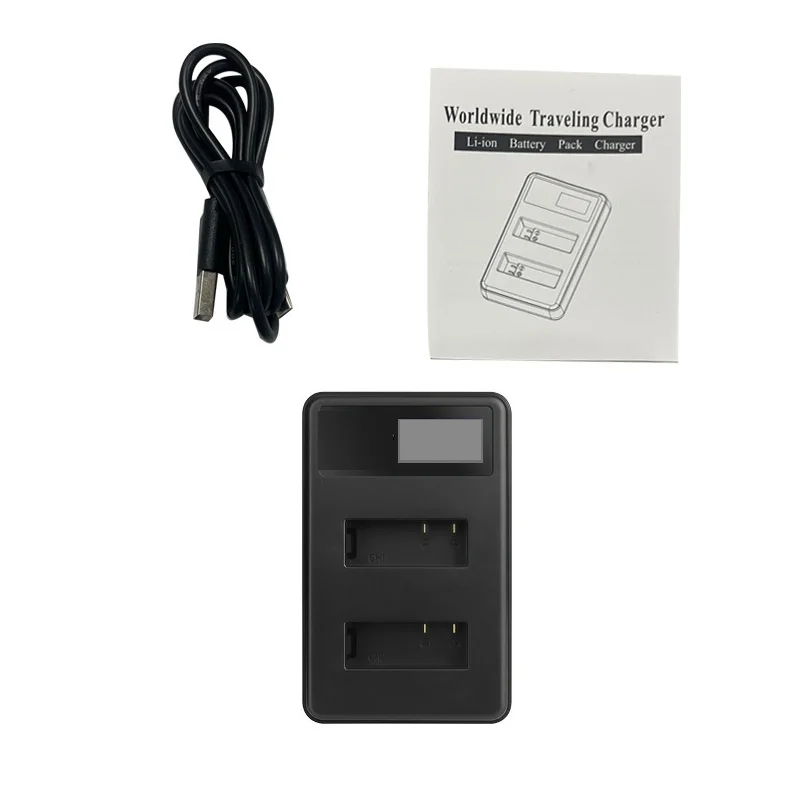 Clownfish USB LCD podwójny Port 3 Way ładowarka 501 ładowarka sieciowa ładowania dla Gopro Hero 56 7 8 czarny aparat akcesoria do baterii — zdjęcie 5