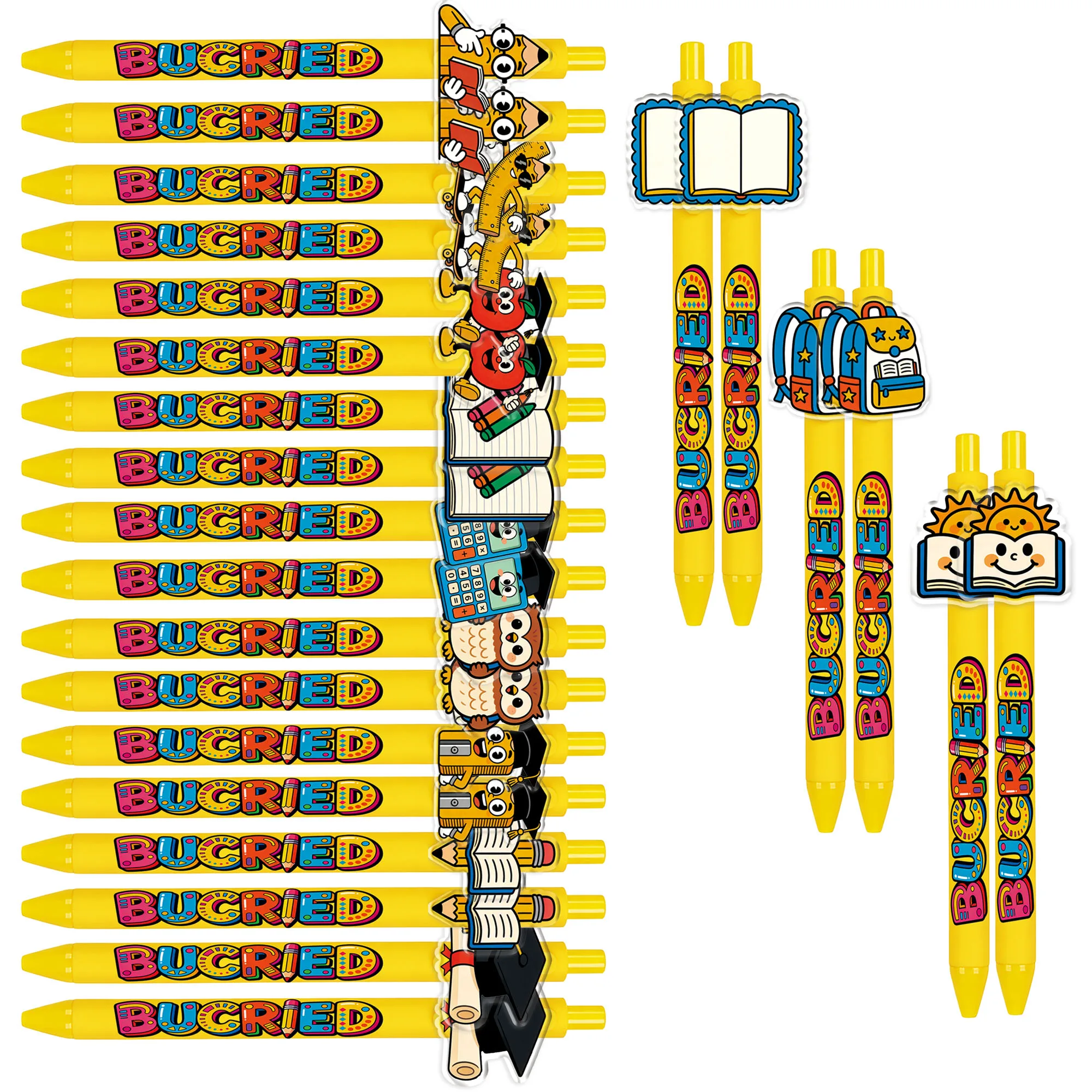 

12 штук / 24 штук шариковых ручек с различными узорами. Серия по математике и естественным наукам. Специальные ручки для школьных принадлежностей.