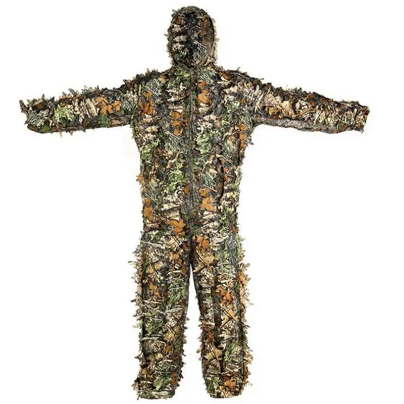 

Camouflage Suit Leaf Lightweight Two-piece Hunting Clothing Men Women Kids Outdoor Ghillie Suit Hunting Suit Pants Hooded Jacket