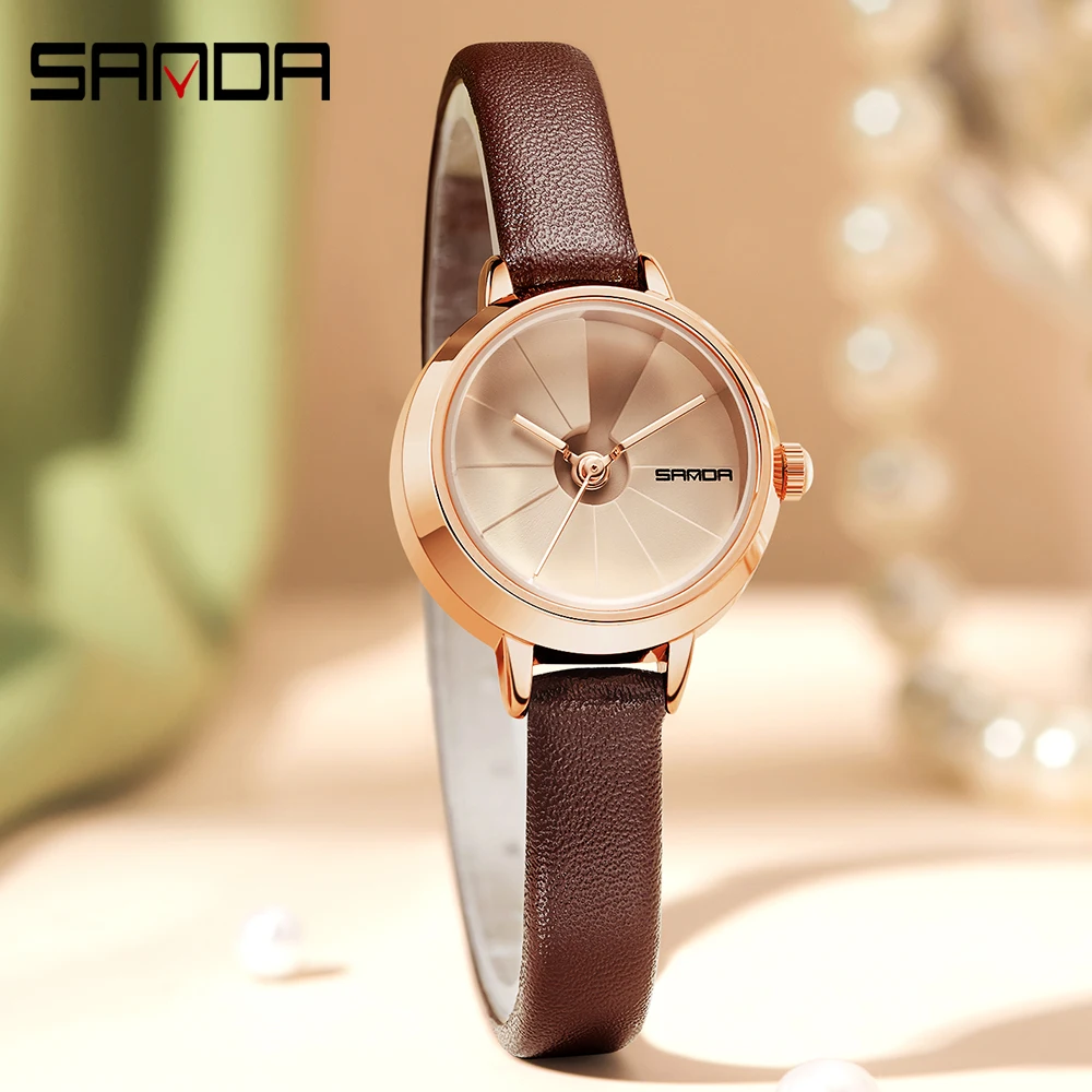 SANDA Top Brand Women Watches Fashion Ladies Bracelet silvery Mesh Strap Luxury Casual Quartz Wristwatch Relogio Feminino 1113