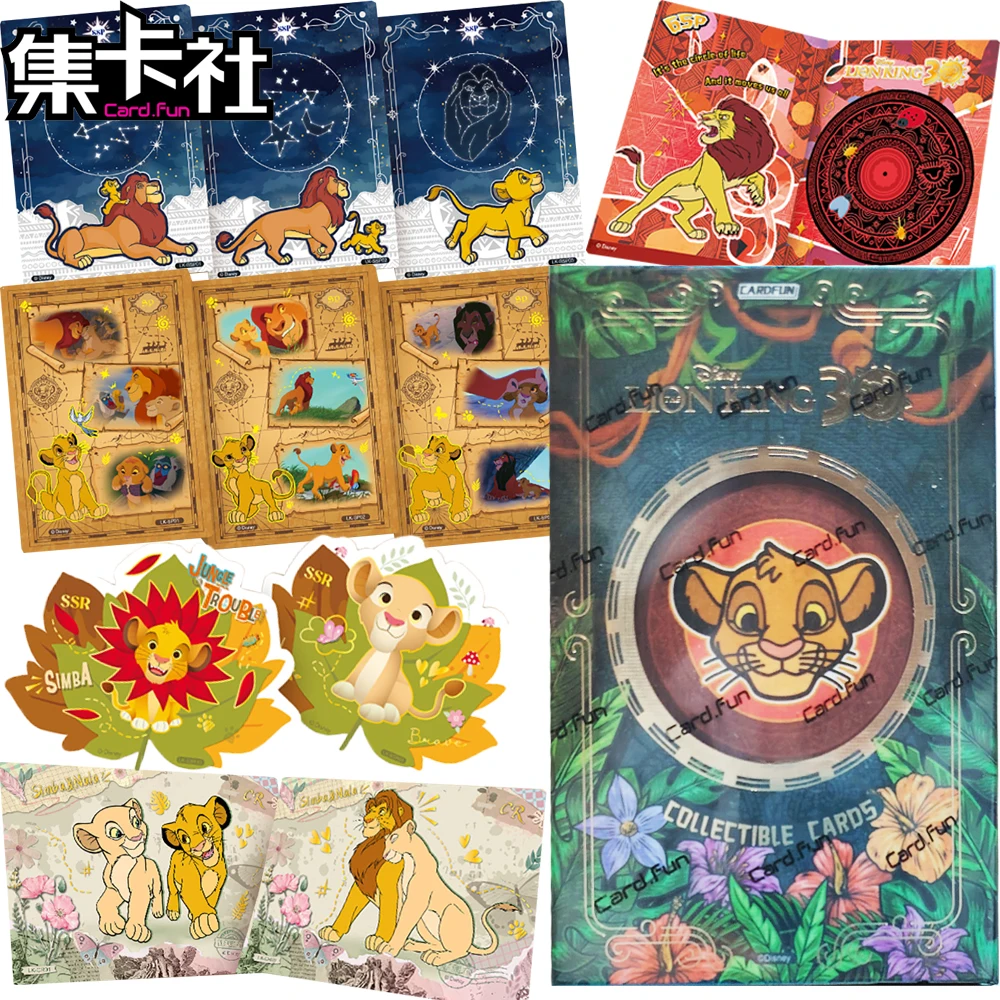 Nuevas Tarjetas Coleccionables Originales de Card.fun del Rey León, Edición 30 Aniversario, Personajes de la Película Animada, Tarjetas de Cálida y Amabilidad, Regalos para Niños