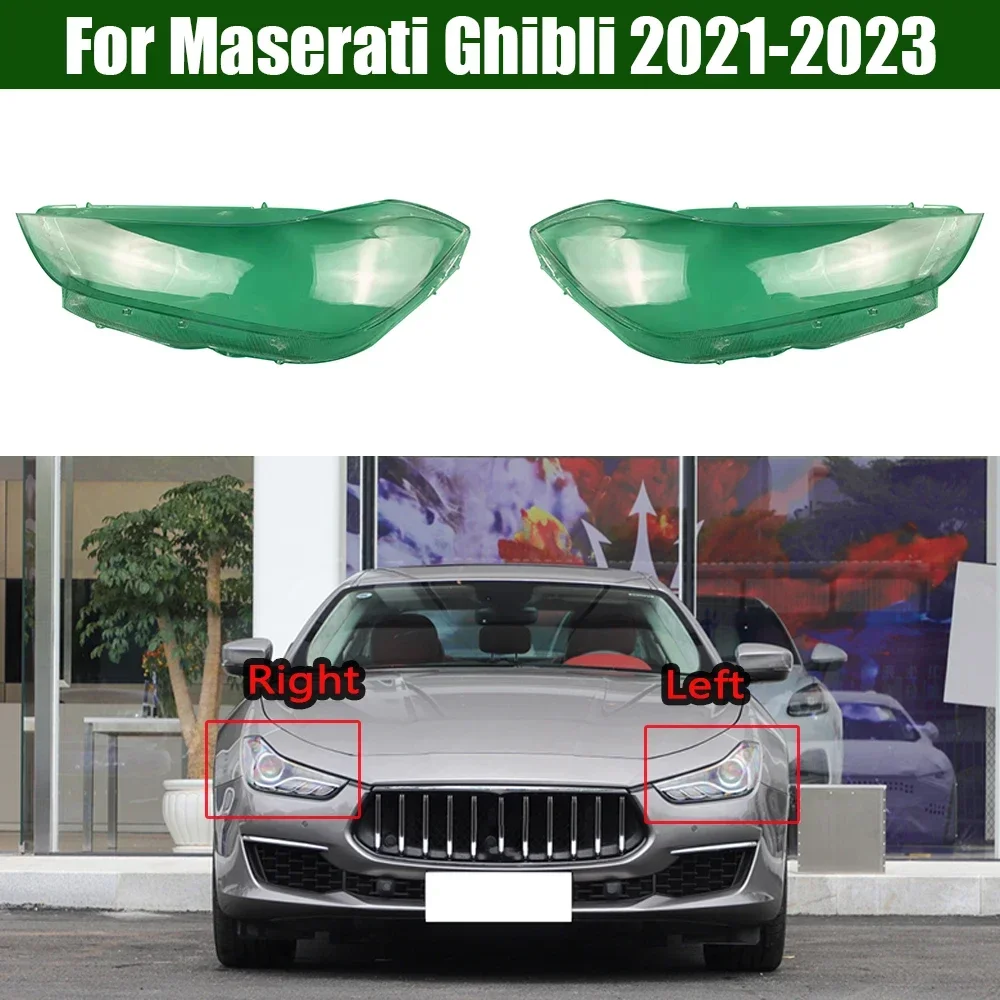 

For Maserati Ghibli 2021 2022 2023 Transparent Headlight Cover Lampshade Headlamp Lamp Shell Plexiglass Replace Original Lens
