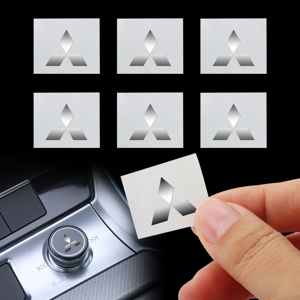 

10PCS Metal Car Interior Emblem Sticker Badge Decoration for Mitsubishi Lancer Outlander ASX Pajero Triton