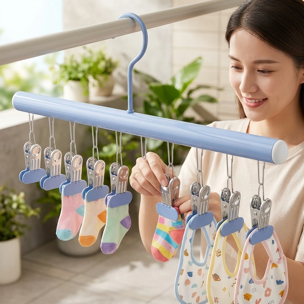 Baby Clothes - رف تجفيف الجوارب، حامل ملابس مقاوم