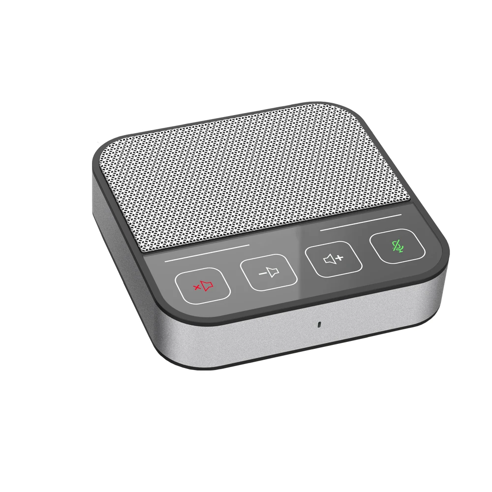 USB&Type-C Speakerphone Speaker Microphone, Touch Buttons 360° Omnidirectional Pickup for Conference Skype Zoom Computer Mic