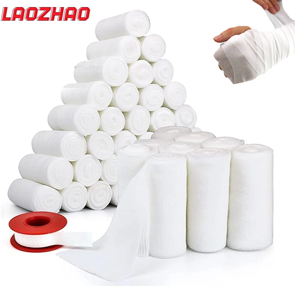 

10 Rolls Gauze Rolls Tape - Gauze Wrap - First Aid Supplies - Flexible,Breathable Gauze Bandage -Bandage Wrap for Wound Dressing