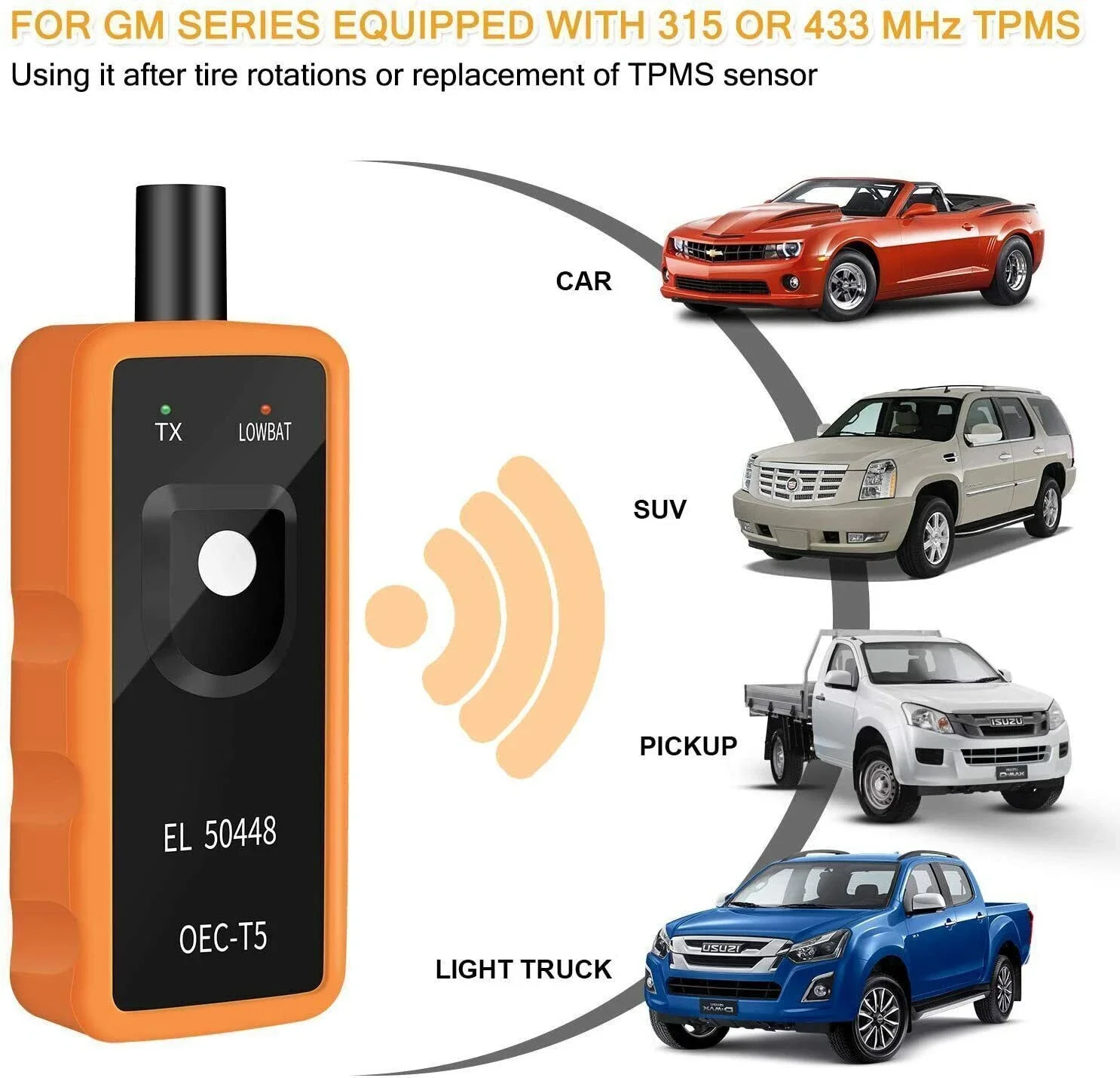 EL-50448 TPMS Sensor TPMS Reset Relearn Diagnostic Tool Car Tire Pressure Monitor Sensor Tire Car Tyre Pressure Monitor