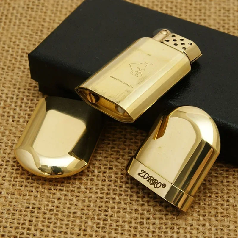 ZORRO retro Merészség Mali ultra-thin szélálló Kerozin Gyújtókészülék Aprítás Kerék Fém kültéri Vízálló Hordozható lighters Dohánymérgezés