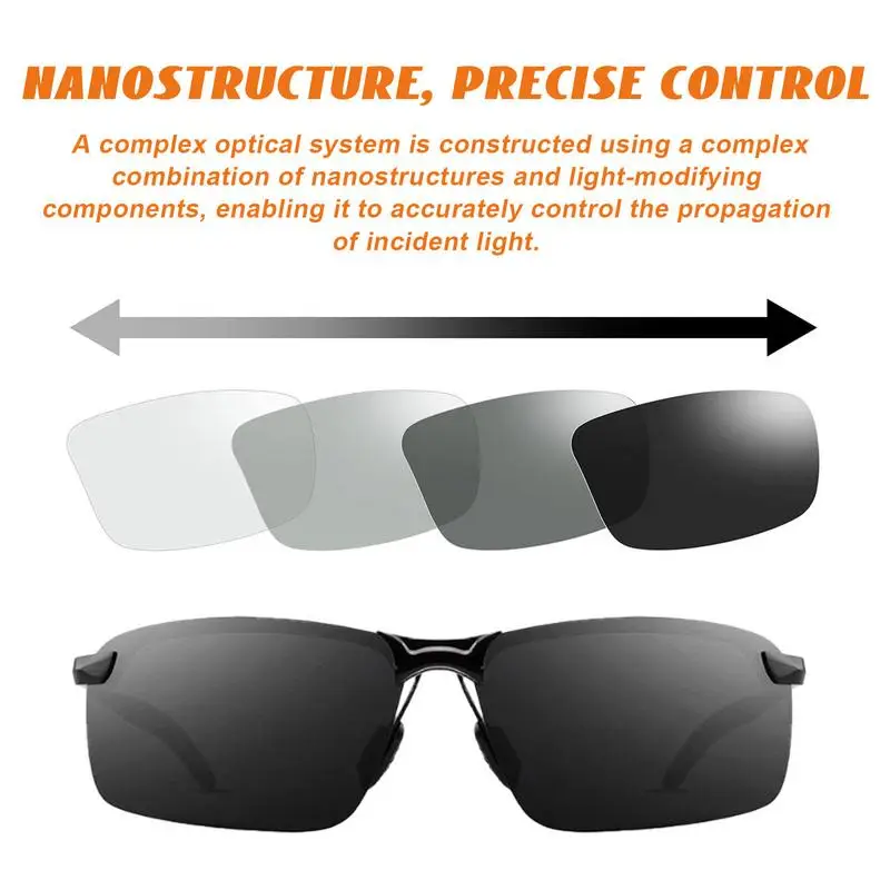 Polarized Photochromic Sunglasses Polarized UV Protection Sunglasses Multi-Use Eyewear For Women Men Day & Night Driving Glasses