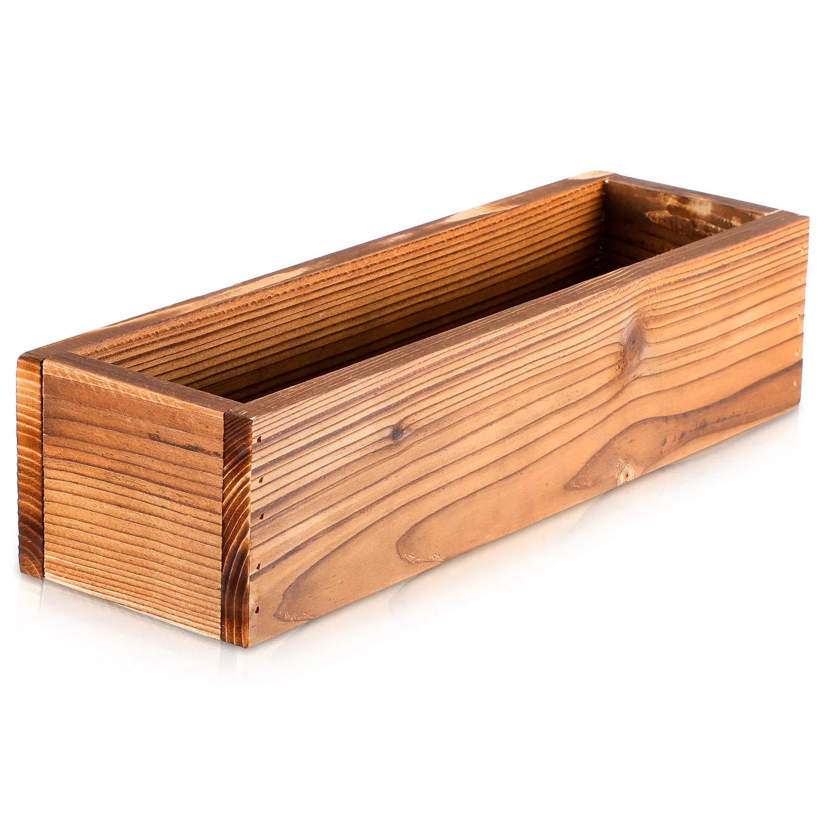 Wooden Flowerpot Rustic Retro Decorative Cedar Wood Flower Planter for Home Office Garden Balcony Window Sill Cedar Window Boxes
