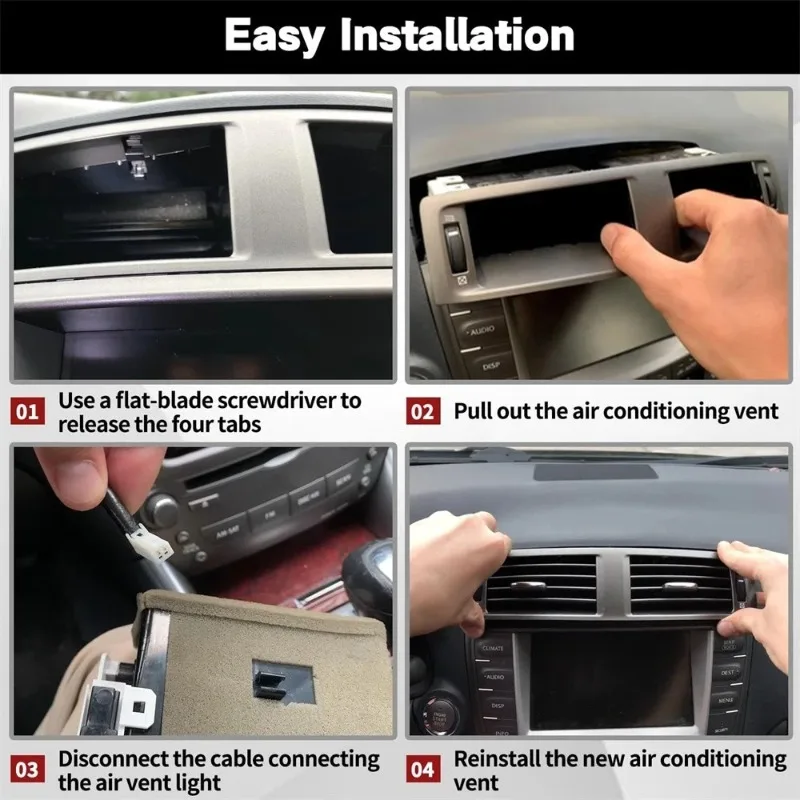 55670-53010 5567053010 لوحة العدادات سخان التيار المتردد فتحة التهوية لـ 2006-2009 لكزس IS250 IS350