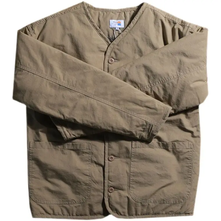 

Ретро Luscu M65 Мужская хлопковая куртка с воротником в стиле пэчворк, водонепроницаемая теплая внутренняя рабочая одежда, верхняя одежда, модная осень-зима