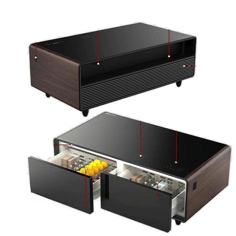 Smart coffee table refrigerator integrated 135L with Bluetooth music living room freezer
