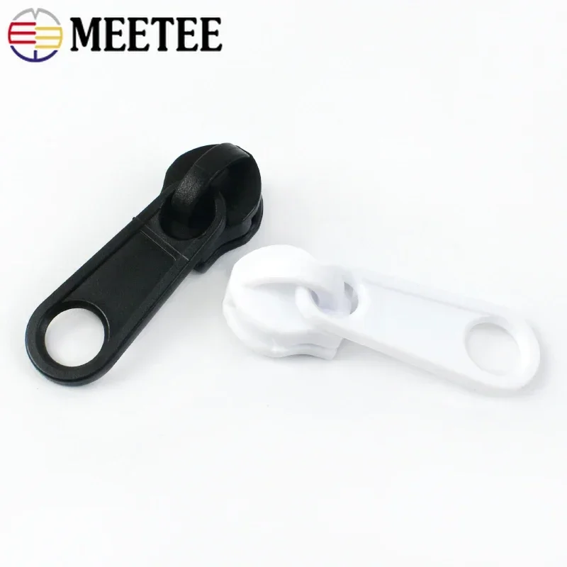 Meetee 10-50pcs 3# 5# Cipzár Sliders számára Nylon Gyanta zippers fejét Húzóerő Összevarrás Hosszúnadrág Öltözés Zsip javító készlet kiegészítők