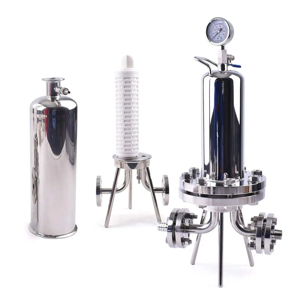 Stainless steel cartridge filter, precision filtration for cold plate cooling in data centers, 1-50μm, multi-core optional