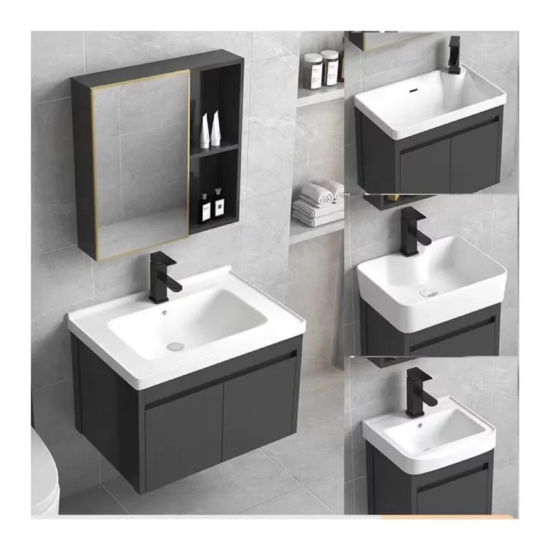 STLF Custom Luxury Top End Made Mirror Small Aluminum Wall Mounted Modern Bathroom Cabinet Vanity