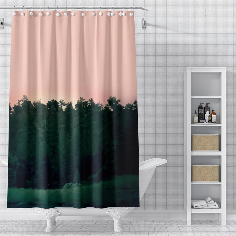 Home shower curtains for bathroom waterproof fabric Modern Nordic style bathroom Curtains shower curtain morandi  ins Abstract