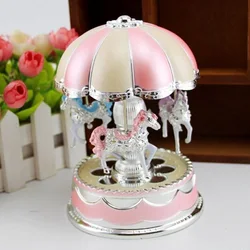 Toy LED Carousel Battery Powered Party Music Box Wedding Desktop Sleeping Baby Room Game Romantic Home Decor Birthday Gift