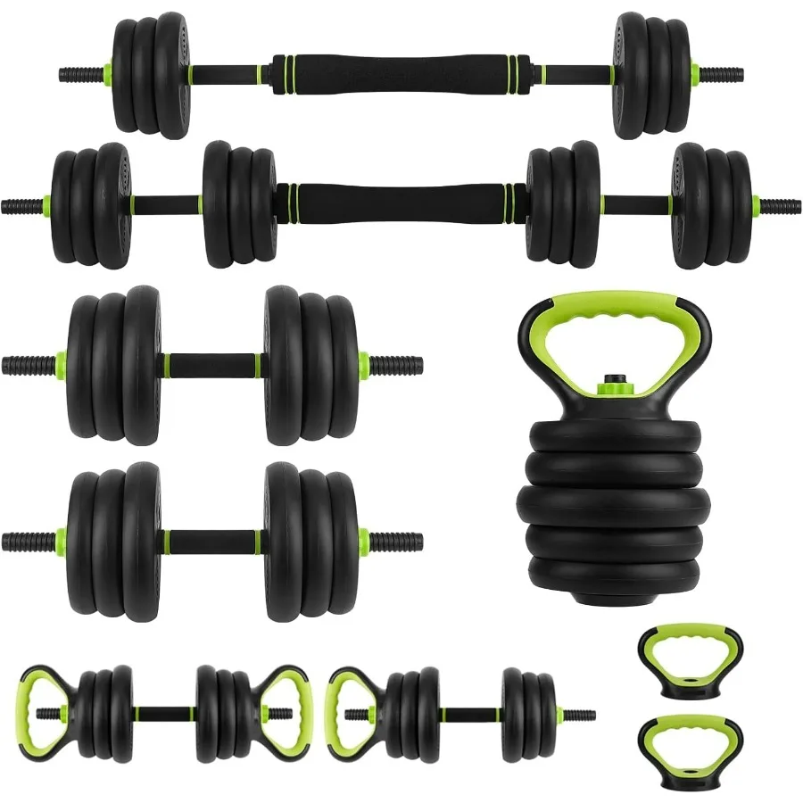 4-in-1 verstellbares Hantelset – Hantel-/Hantel-/Kettlebell-/Push-Up-Ständer für das Heim-Fitnessstudio