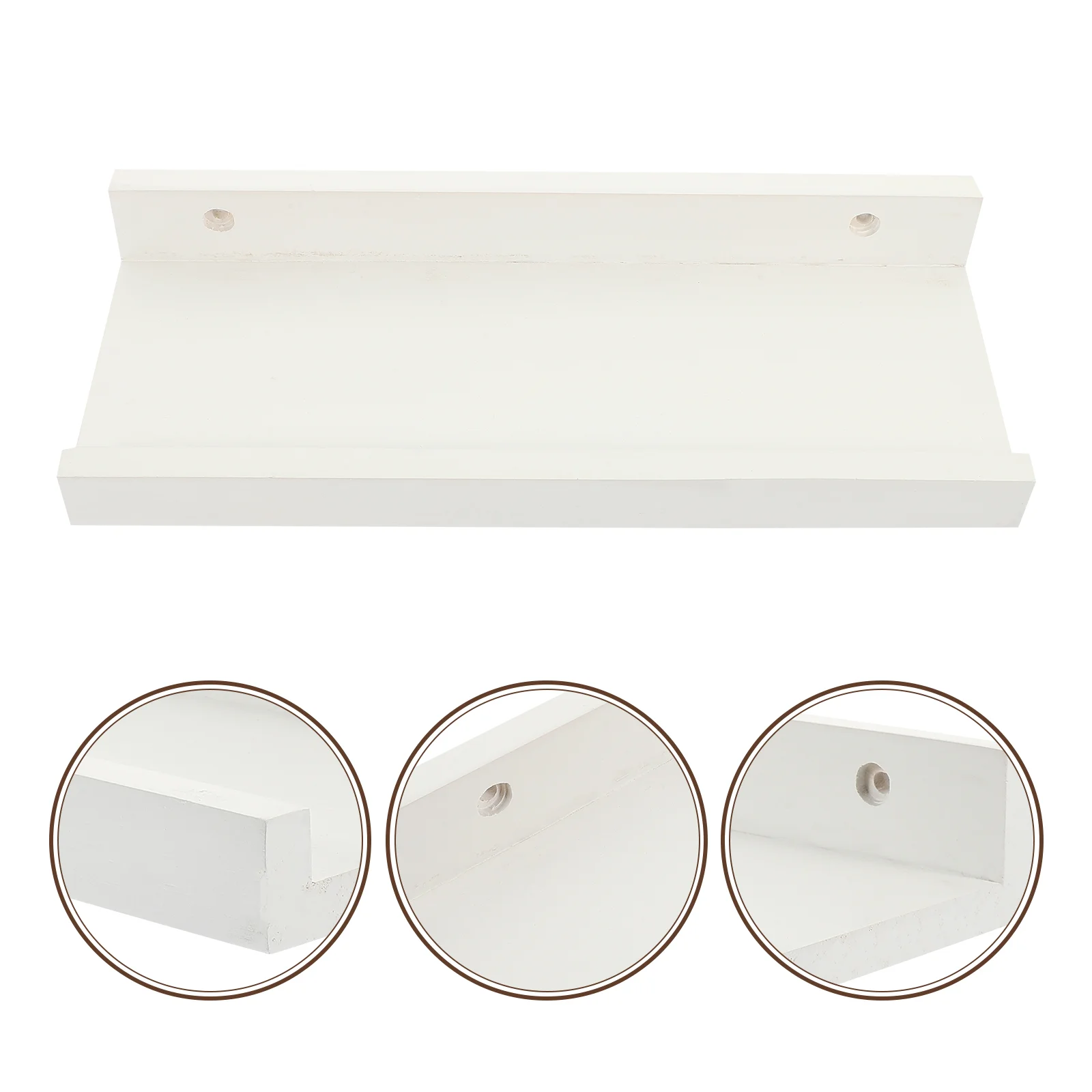 

Hanging Shelves for Wall Storage -mounted Stand Bracket Floating Shelf with Lip Wooden