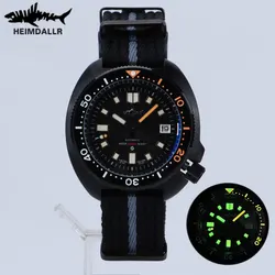 Heimdallr Men's Watches 44mm PVD 6105 Turtle Diver Watch Japan NH35 Movement Automatic 20Bar Waterproof Ceramic Bezel Wristwatch