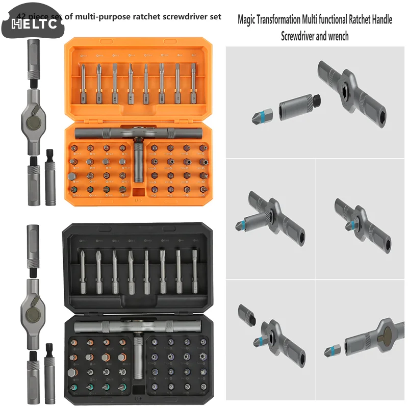 

Высокое качество 42 в 1 набор магнитных отверток с трещоткой съемная Т-образная ручка магнитометрическая отвертка многофункциональная DIY тоже