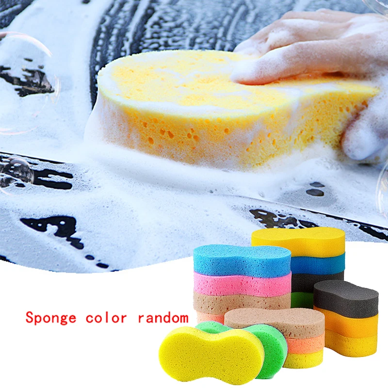 Car Washing Sponges Large Honeycomb 8-shaped High-density Sponges Block Car Cleaning Waxing Tools Cleaning Accessories 1/2/4pcs