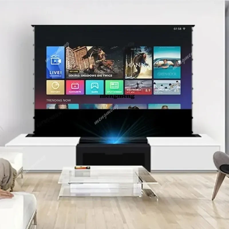 X188 Modern 120-Inch Floor Rising Projection Screens Integrated Laser TV Cabinet for Hisense L9Q Triple Laser Ultra Short Projec