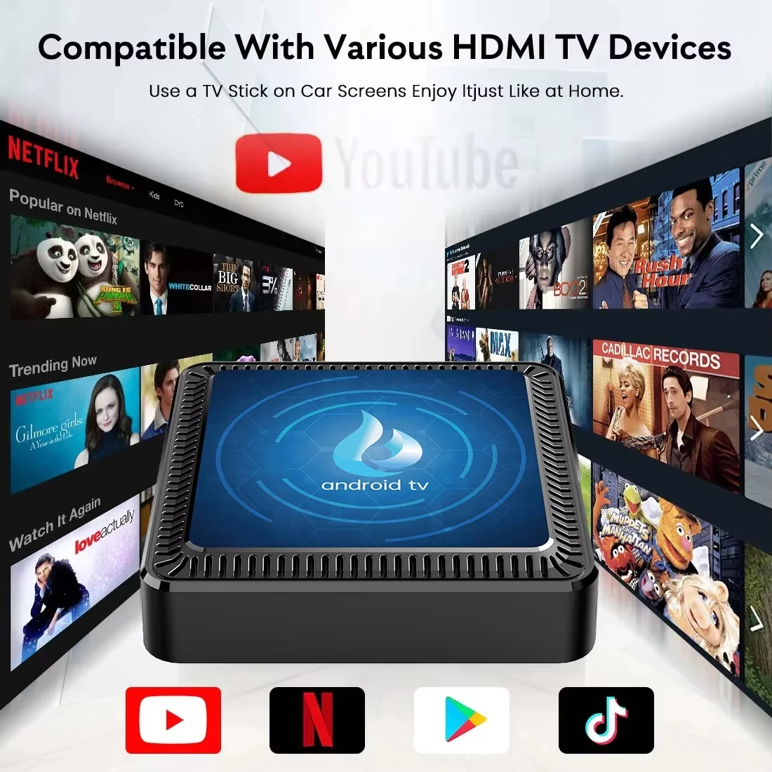 Android14 Smart TV Box Q17 Allwinner H313 8K مشغل الوسائط 128GB Google Voice Assistant Storage Dual WiFi Bluetooth 5.4 TV Box