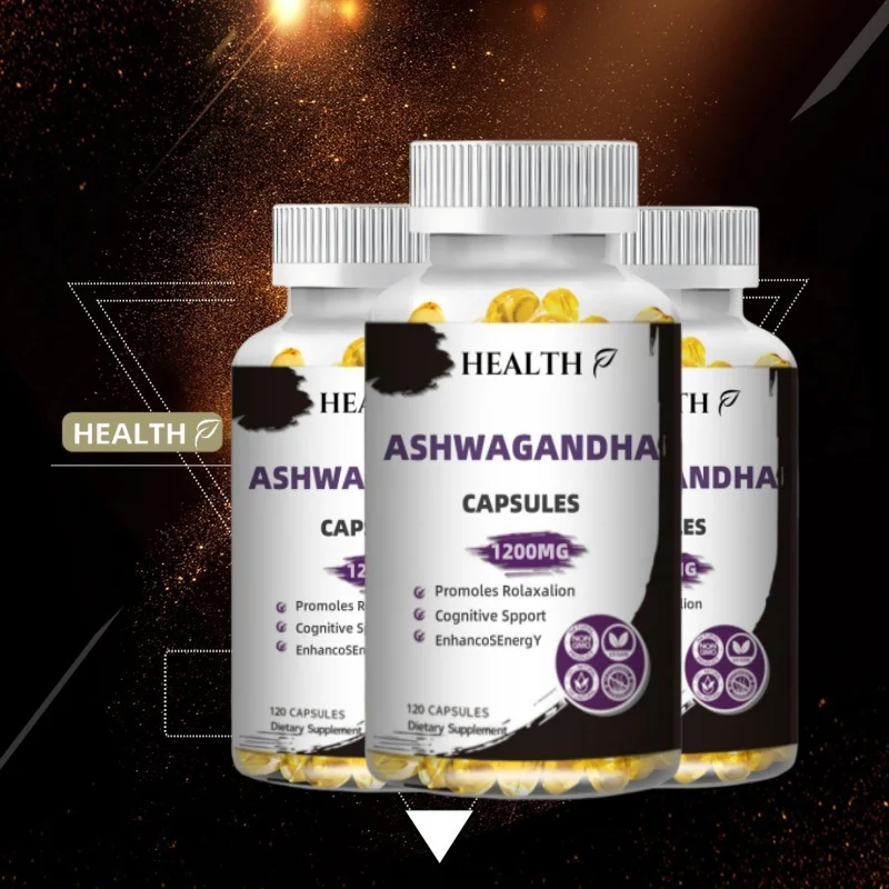 

HEALTH Ashwagandha Herbal Supplement 1200mg, 120 Capsules - Vegetarian, Non-GMO, Gluten Free, Ashwagandha Root