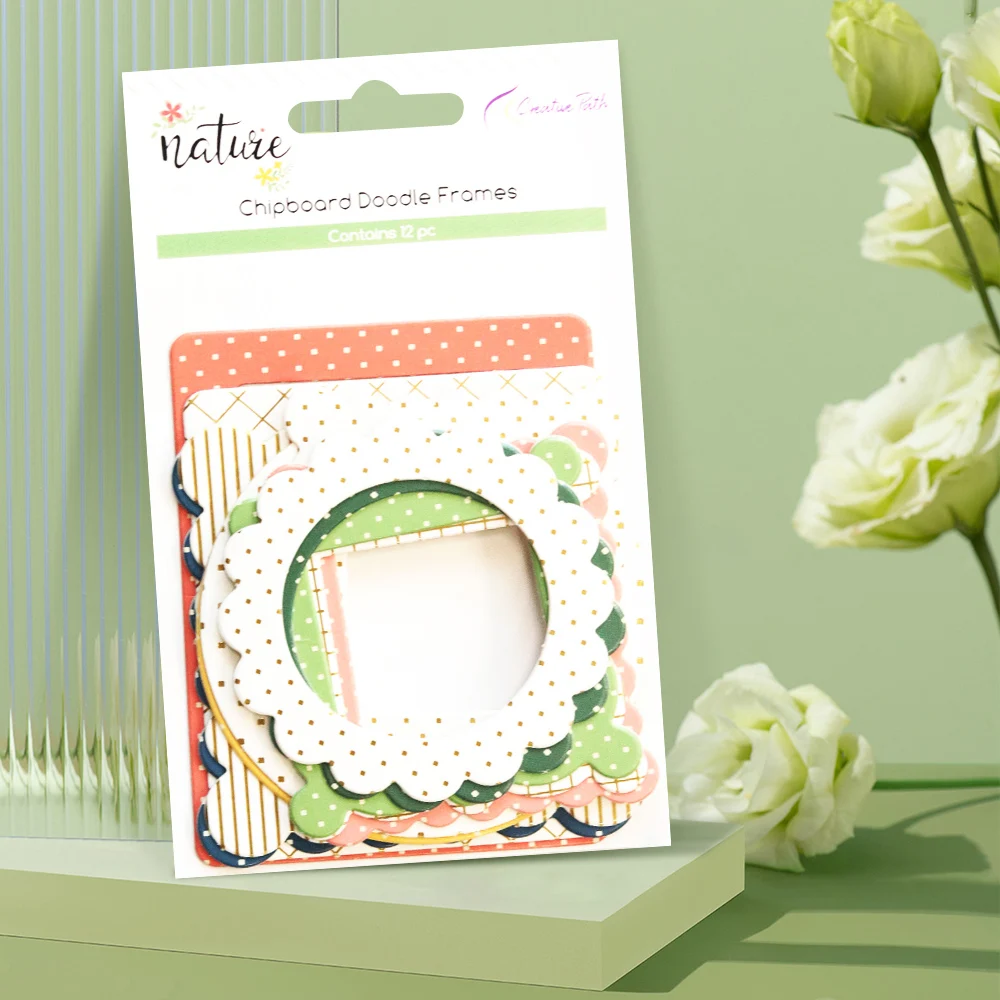 Creative Path Hollow Scrapbooking-Rahmenaufkleber, quadratisch, rund, Deko, dicker Kartonrahmenaufkleber für Bastelarbeiten, Planer, Journaling – Detail 18