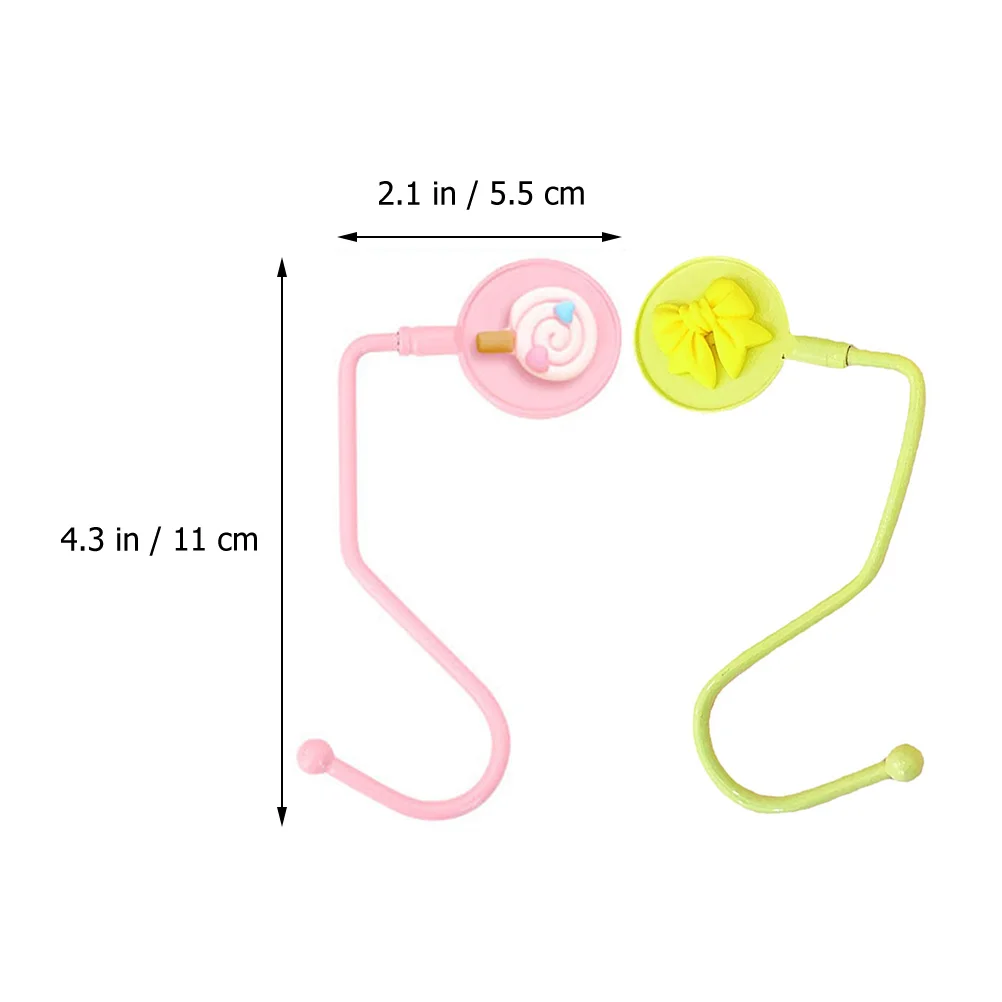 

4 Pcs Handbag Hook Hooks Hangers Coat for Table Purse Desk Alloy Mount Holder Student under