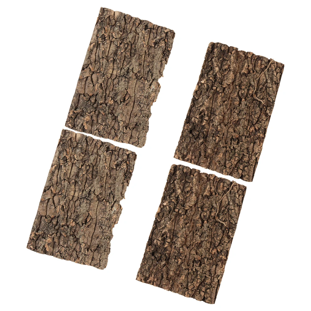 

4pcs Climbing Bark 30x20cm Reptile Terrarium Decor Natural Tree Background Lizard TankAccessory Spider Hideout Pet Habitat