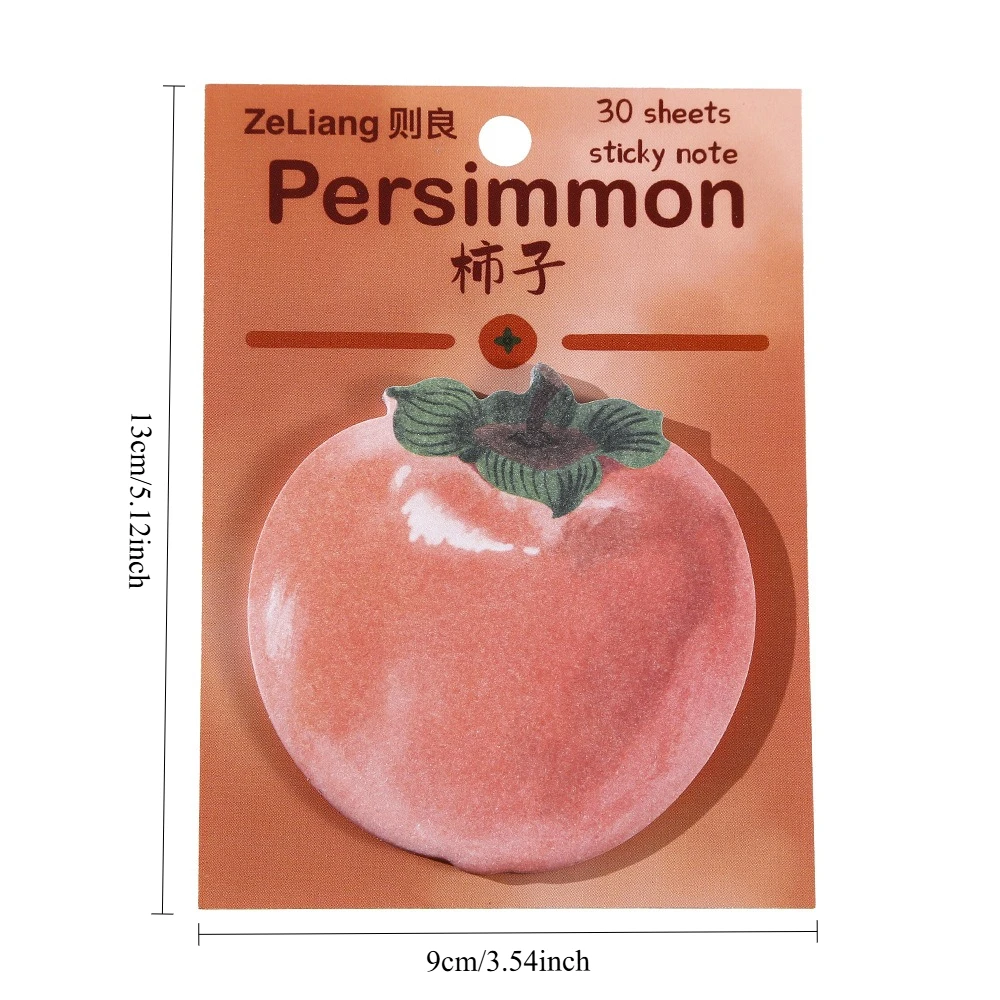 Fruit Shaped Cute Sticky Notes Watercolor Vegetable Post Note Self-Stick Memo Pads Gifts Tab Refrigerator Party Favors Kichen