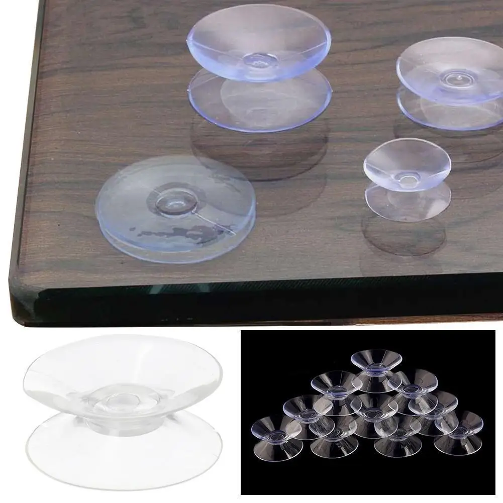 10 Pcs Double-Sided Suction Cup - Sucker Pads For Glass Plastic Aquarium Oxygen Tube DIY Soap Holder 20/30/35/50mm Accessories